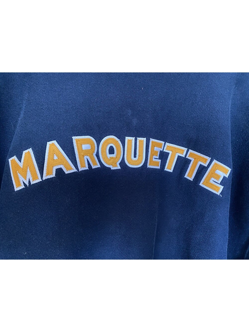 Vintage Marquette University Champion Reverse Weave Navy Blue Sweatshirt Size XL